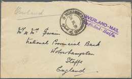 08927 Iran: 1924, 10 Ch. Dark Violet Two Pairs On Reverse Of Cover (few Toned Perfs), On Front Violet Twol - Iran