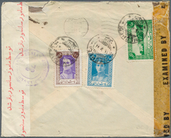 08946 Iran: 1944: Rare 20 R Shah Portrait With Additional Franking On Russian Censored Airmail Cover From - Iran