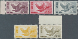 09003C Japan: 1950, Pheasant Air Mails Set, Top Value 144y With Upper Margin, Mint Never Hinged MNH. - Altri & Non Classificati