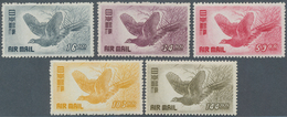 09003D Japan: 1950, Pheasant Air Mails Set, The 34y And 144y Are MNH, Otherwise Mounted Mint First Mount Li - Sonstige & Ohne Zuordnung