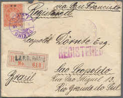 09011 Japanische Post In China: 1899, 20 S. Tied "PEKING 3.5.16 I.J.P.O." To Registered Cover Via "KOBE2 8 - 1943-45 Shanghai & Nankin