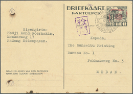 09054 Japanische Besetzung  WK II - NL-Indien / Sumatra / Dutch East Indies: Tapanoeli, 1942, Boxed Red Su - Indonésie