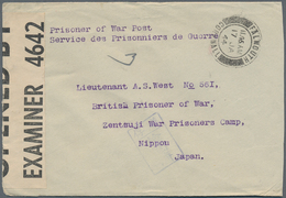 09081 Japan - Besonderheiten: 1944, Prisoner Of War Cover. Addressed To Lieutenant West To Zentsuji Prison - Autres & Non Classés