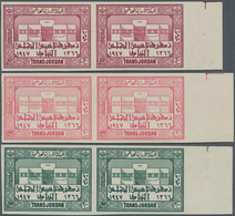 09180 Jordanien: 1947, Parlament Imperf Set 1947 In Margin Pairs, Mint Never Hinged, Very Fine - Jordanien