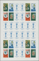 09201 Katar / Qatar: 1966, Football World Championship, Perf./imperf. Issue, Two Se-tenant Sheets (perf. I - Qatar