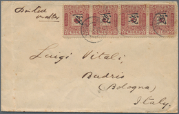 09224A Korea: 1903, 1 Ch./25 P., A Horizontal Strip-4 Tied "CHEMULPO 30 DEC 04" To Unsealed Envelope Endors - Corée (...-1945)