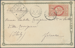 09225 Korea: 1904, Falcon 4 Ch. Tied "SEOUL 20 .. 04" To Ppc With View Of Seoul City Center To Florence/ I - Corea (...-1945)