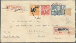 09228 Korea: 1937, Incoming Mail From Denmark Via Sinuiju: 55 Oe. Tied "Kobenhavn 11.II.37" To Registered - Korea (...-1945)