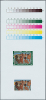 09291 Kuwait: 1981, Islamic Pilgrimage. Double Single Die Proof For The Set's 30f Design, One Proof With F - Koweït