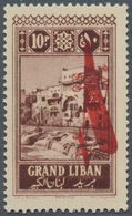 09354 Libanon: 1926, Airmails, 10pi. Violet Brown, Inverted Overprint, Unmounted Mint. Maury PA 20, Very S - Libanon