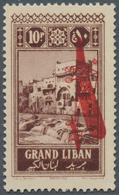 09354 Libanon: 1926, Airmails, 10pi. Violet Brown, Inverted Overprint, Unmounted Mint. Maury PA 20, Very S - Libano