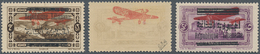 09365 Libanon: 1927, Air Mails Three Values Showing Arabic Script Double Overprint And Print On Both Sides - Liban