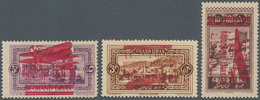 09369 Libanon: 1928-29, Air Mails Three Values Showing Double And Inverted Overprint, All Mint, Signed Cal - Libano
