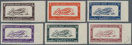 09386 Libanon: 1930, Silk Worm Grower's Congress, Right Marginal Set IMPERFORATE, Mint O.g. Previously Hin - Libanon