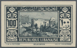 09389 Libanon: 1930/1931, Definitives Pictorials, 0.10pi. To 100pi., Complete Set Of 21 Values Imperforate - Libanon