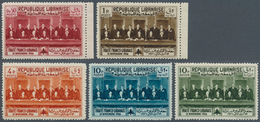 09394 Libanon: 1936, Franco-Lebanese Treaty, Not Issued, Complete Set Of Five Values, Unmounted Mint (4pi. - Liban