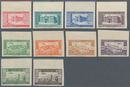 09437 Libanon: 1943, 2nd Anniversary Of Independence, 25pi. To 500pi., Complete Set Of Ten Values Imperfor - Liban