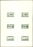 09439 Libanon: 1943, 2nd Anniversary Of Independence, Combined Proof Sheet In Green On White Bristol, Show - Libanon