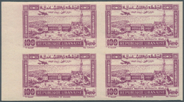 09459 Libanon: 1943, Medical Congress, 10pi. To 100pi., Complete Set Of Five Values WITHOUT OVERPRINT As I - Liban