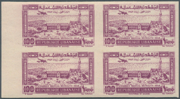 09459 Libanon: 1943, Medical Congress, 10pi. To 100pi., Complete Set Of Five Values WITHOUT OVERPRINT As I - Libanon