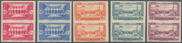 09464 Libanon: 1943, Medical Congress, 10pi. To 100pi., Complete Set Of Five Values WITHOUT Overprint As I - Liban