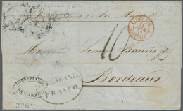 09579 Niederländisch-Indien: 1852, Folded Letter Cover From Samarang, Dated 23.12.1852, With Oval Handstam - Indes Néerlandaises