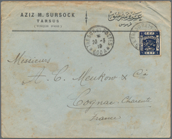 09602 Palästina: 1919. Envelope (faults/stains) To France Written From Tarous Bearing Palestine SG 10, 1p - Palestine