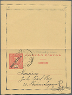 09637 Portugiesisch-Indien: 1912/13, Letter Card Reply ("RESPOSTA") 1 T. Canc. "NOVA GOA 22 MAR 12"; And L - India Portoghese