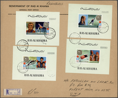 09657 Ras Al Khaima: 1972, Gold Medal Winners Olympic Games Sapporo, DE LUXE SHEETS With Pale Green Margin - Ra's Al-Chaima