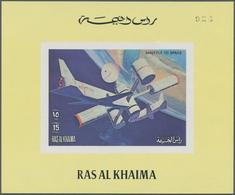 09670 Ras Al Khaima: 1972, Skylab Program, DE LUXE SHEETS, Complete Set Of Three Values In Three Different - Ra's Al-Chaima