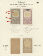 09710 Saudi-Arabien: 1904, Album Page With Three Mint And One Used Hejaz Railway Revenues 1 Ghr., One Show - Saudi-Arabien