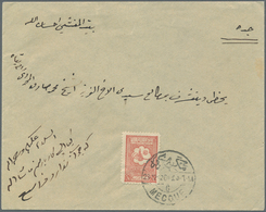 09727 Saudi-Arabien: 1926-30, Two Covers Tied By "MECQUE 6" Cds. To Djeddah And Prague, Attractive Hejaz I - Arabia Saudita