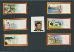 09782 Schardscha / Sharjah: 1972, John F. KENNEDY Complete Set Of Six In Imperforate PROOFS With Missing K - Sharjah