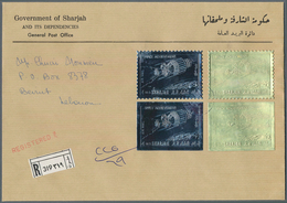 09802 Schardscha / Sharjah: 1972, GOLD/SILVER ISSUE "Space Achievement" 4r. Silver And 4r. Gold, Perf. And - Schardscha