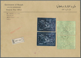 09805 Schardscha / Sharjah: 1972, GOLD/SILVER ISSUE "Soyouz 11" 4r. Silver And 4r. Gold, Perf. And Imperf. - Sharjah