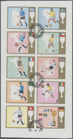 09809 Schardscha / Sharjah: 1972, Jules Rimet Cup (Football) Complete Set In An Imperforate Sheetlet Of Te - Sharjah