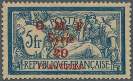 09831 Syrien: 1920, 20pi. On 5fr. With Red Overprint, Mint O.g. Previously Hinged, Signed Stolow Etc. Maur - Syrien