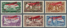 09851 Syrien: 1926. REFUGEE RELIEF. Complete Airmail Set Of 6 Values NON ISSUED. Unused. Printing Run 50 S - Siria