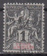 ST. PIERRE AND MIQUELON    SCOTT NO. 60    USED    YEAR  1892 - Oblitérés