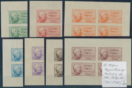 09895A Syrien: 1945, President Schukri El-Kuwaitii 5 P To 200 P "Airmail Issue" Seven Souvenir Sheets With - Syrien