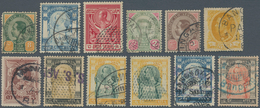 09929 Thailand: 1883-1910, 12 Classic Stamps With Unusual Cancellations Including Banpong, Singapore, Fine - Thailand