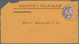 09937 Thailand: 1894, 1 Att./64 Att. Tied "BANGKOK1 15 1 95" To Envelope "REUTER'S TELEGRAM", Backstamps " - Thailand