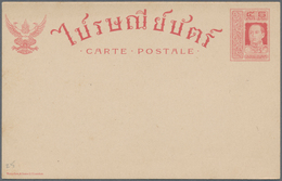 09981 Thailand - Ganzsachen: 1919 Postal Stationery Card 5s. Red, With Printer "Waterlow & Sons Ld. London - Thailand