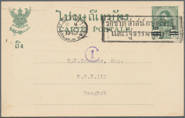 09992 Thailand - Ganzsachen: 1942 Postal Stationery Card 2 On 3s. Green, Addressed Locally To R.P. Schauss - Tailandia