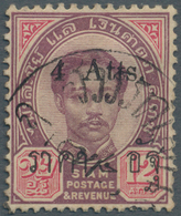10008 Thailand - Stempel: "SAWAN KHALOK" Native Cds On 1894-99 4a. On 12a., Clear And Identifiable Strike, - Thailand