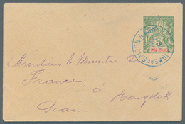 10012 Thailand - Besonderheiten: 1904. Indo-China Postal Stationery Envelope 5c Green Cancelled By Ligue D - Thaïlande