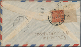 10036 Tibet: 1953: Two Airmail Covers From Woodstock, VT, USA To Gyantse, Tibet Franked At Arrival By Righ - Autres - Asie