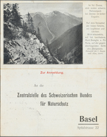 10101 Thematik: Alpen / Alps: 1909 (approx), Switzerland. Private Entire Folded Card 2c Olive-brown Tell " - Non Classés