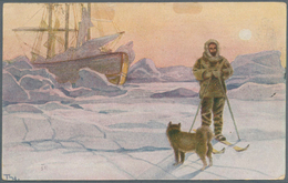10163 Thematik: Arktis & Antarktis / Arctic & Antarctic: 1918, Norway. Lot Of 5 Different FRAM-cards. All - Autres & Non Classés