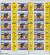 10176 Thematik: Bäume-Palmen / Trees-palms: 1990, FRENCH POLYNESIA: PROOF Stamp Showing Palm Tree, Canoes - Alberi